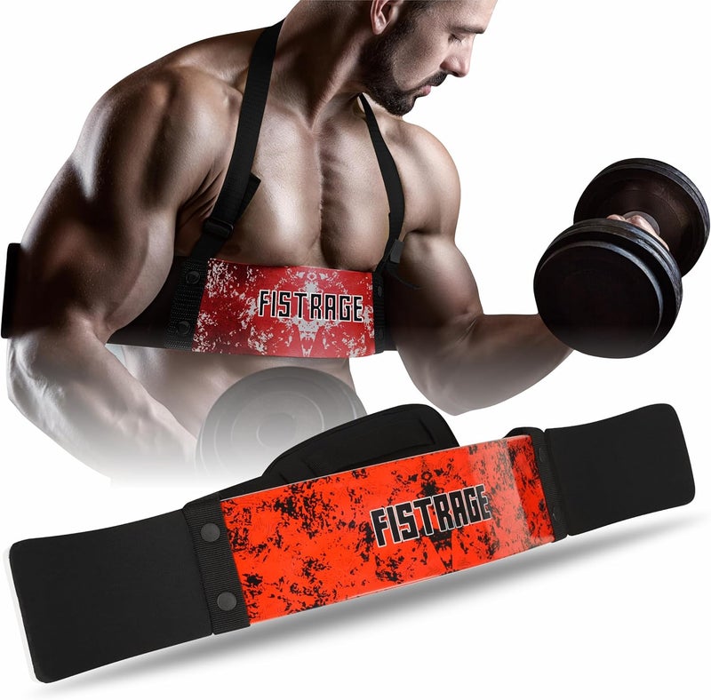 Velo FISTRAGE Arm Blaster for Biceps & Triceps Heavy Duty Aluminum Bicep Curl Isolator with Thick Neck Padding Gym & Home Workout Equipment for Weightlifting and Bodybuilding - Image 1
